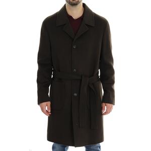 CAPPOTTO CON CINTURA MARRONE